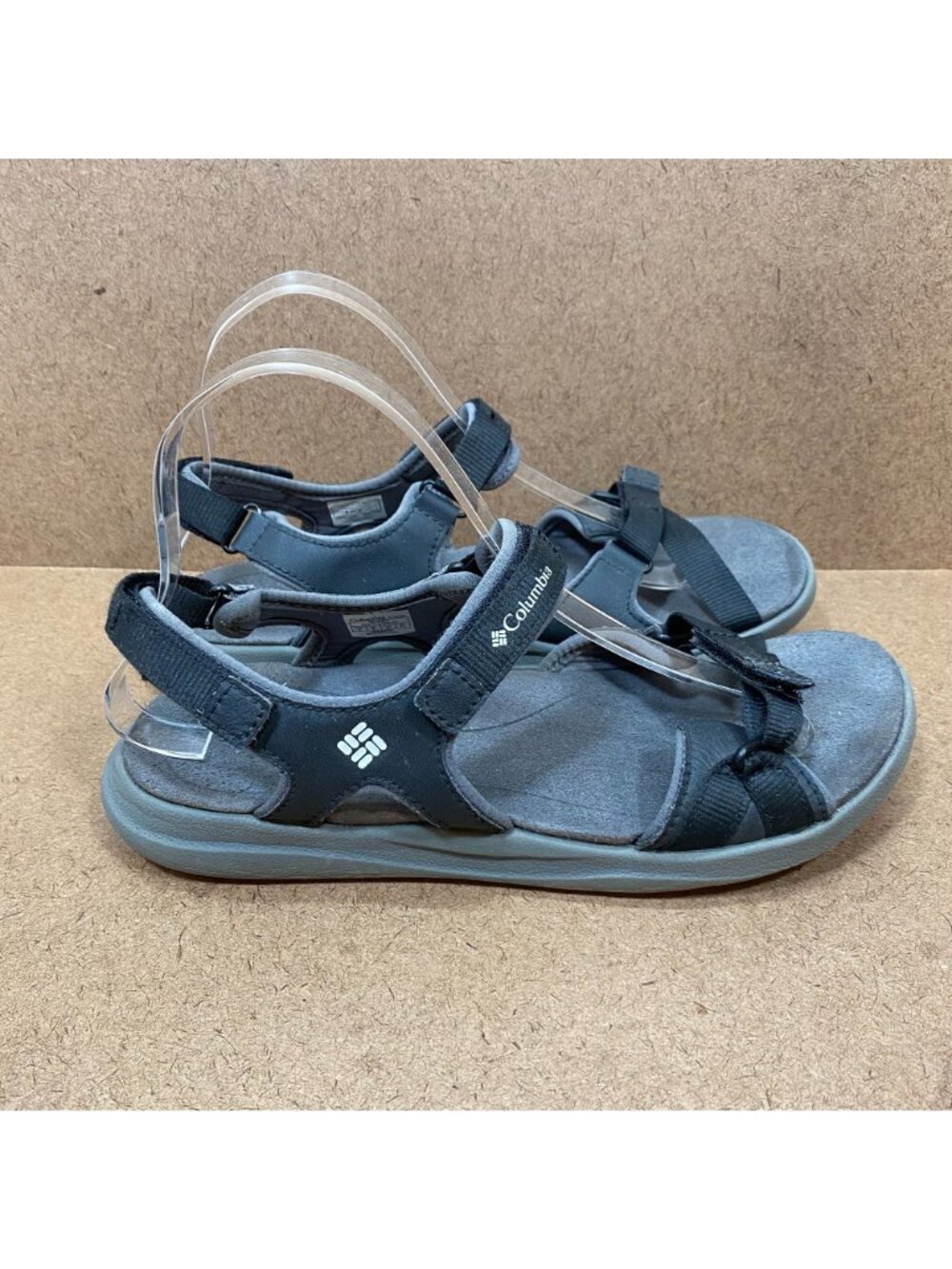 Columbia Womens Outdoor Sandals Black Adjustable Straps Size 8 Footbed Cushioned - Picture 3 of 8